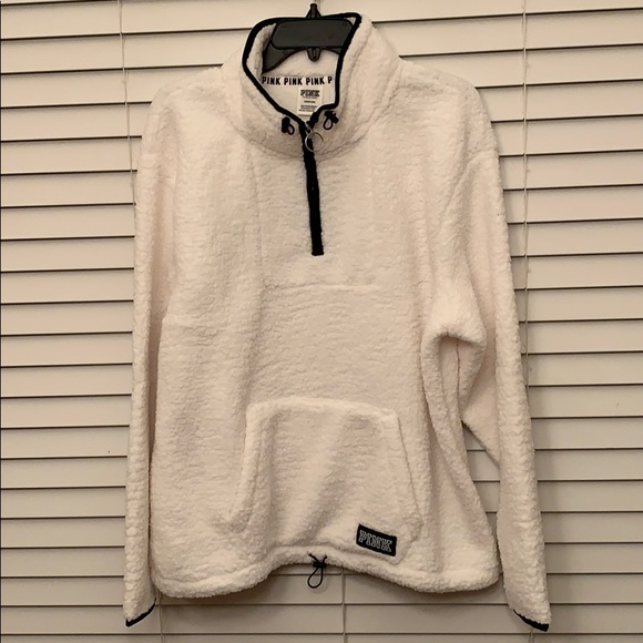 PINK Victoria's Secret Tops - Victoria’s Secret PINK Sherpa Half-Zip